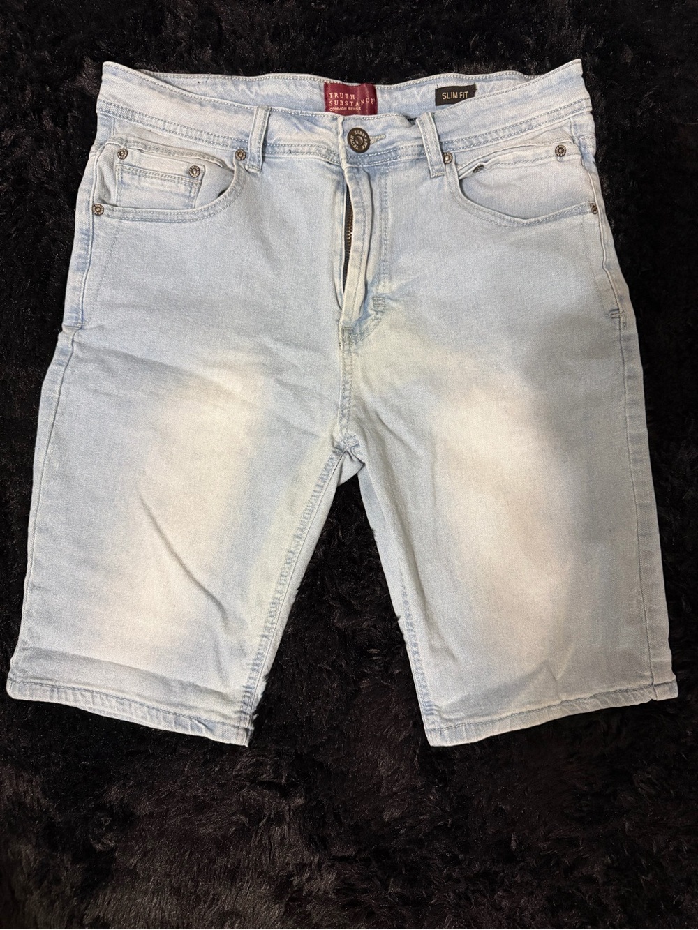 Truth Substance Men's Slim Light Wash Denim Jean Shorts - Slim Fit
